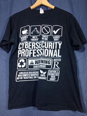 Port and Company Black Cybersecurity Professional Graphic Tee
